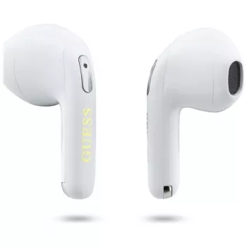 Guess Gold Line Triangle -Bluetooth-kuulokkeet TWS latauskotelolla (valkoinen)