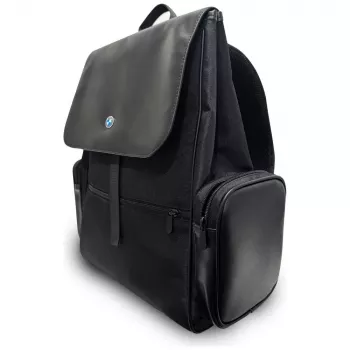 BMW Side Pockets Metal Logo -laptopreppu 15, musta