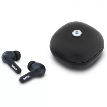BMW LeatherMetal Logo -nappikuulokkeet ENC TWS Bluetooth 5.3, musta