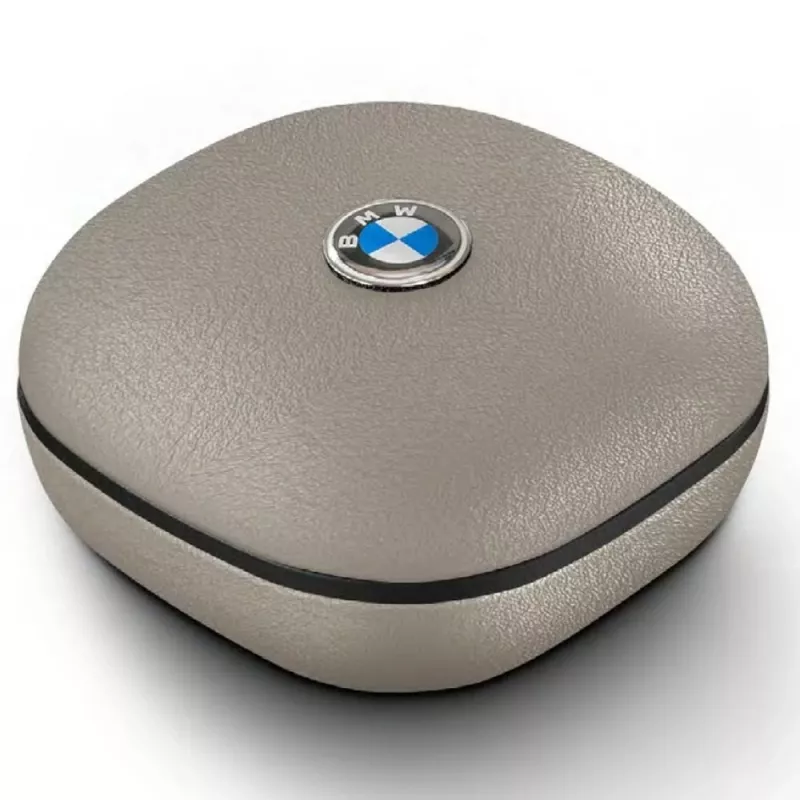BMW LeatherMetal Logo -nappikuulokkeet TWS Bluetooth ENC:llä, taupe