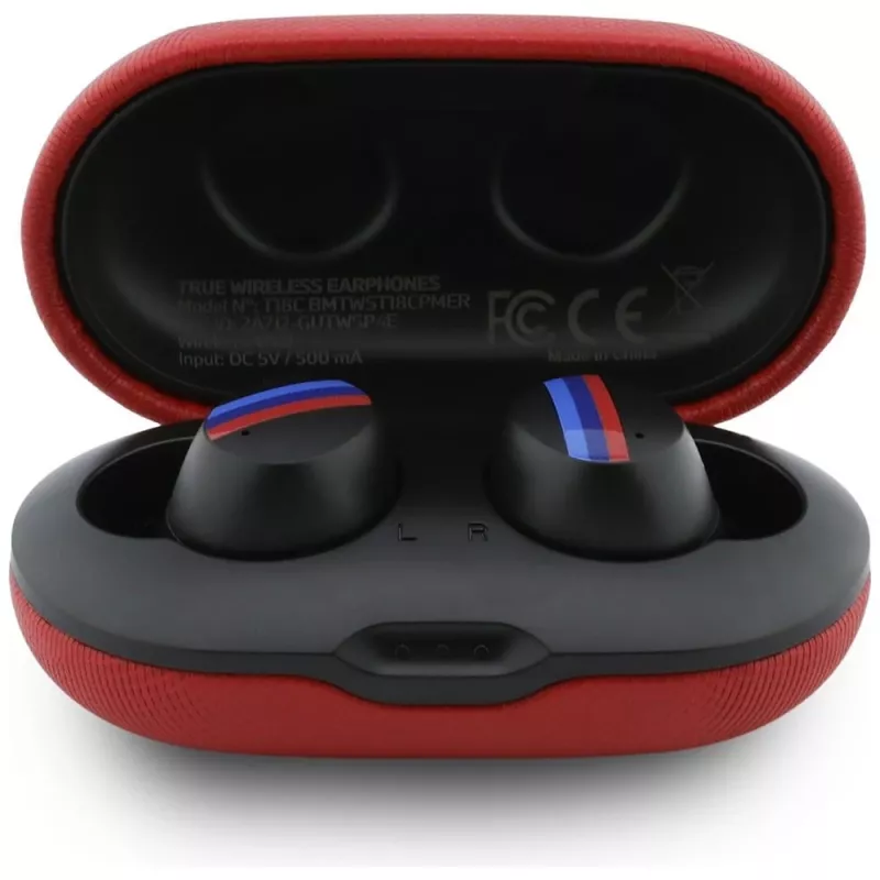 BMW M Metal Logo -nappikuulokkeet TWS Bluetooth ENC:llä, punainen