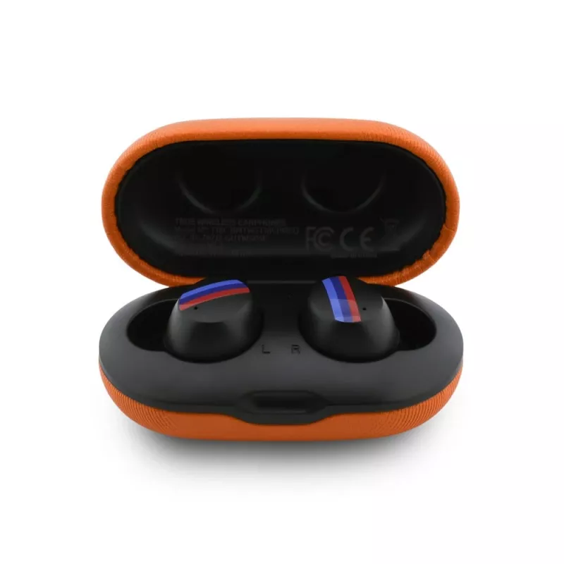 BMW M Metal Logo -nappikuulokkeet TWS Bluetooth 5.3 ENC:llä - oranssi