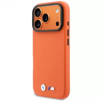 BMW M Metal Logo -MagSafe-kuori iPhonelle 17 Pro, oranssi