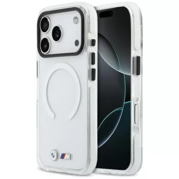 BMW M IML Shockproof Metal Logo -MagSafe-kuori iPhonelle 17 Pro Max, läpinäkyvä