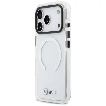 BMW M IML Shockproof Metal Logo -MagSafe-kuori iPhonelle 17 Pro Max, läpinäkyvä