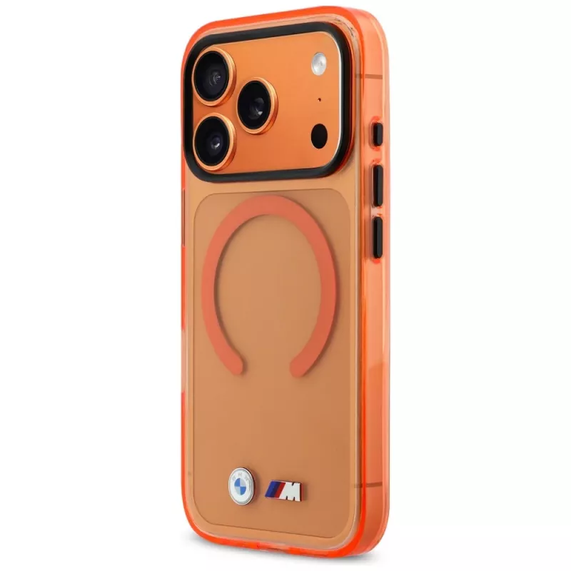 BMW M IML Metal Logos MagSafe -suojakuori iPhone 17 Pro Max, oranssi