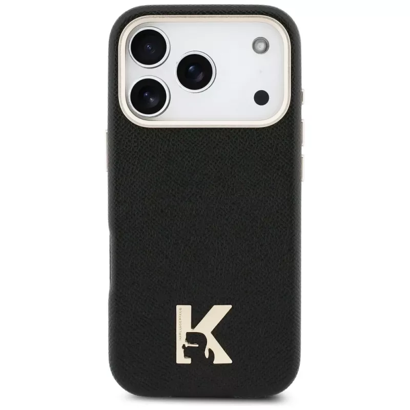 Karl Lagerfeld Karl Head Logo -MagSafe-kuori Apple iPhonelle 17 Pro, musta