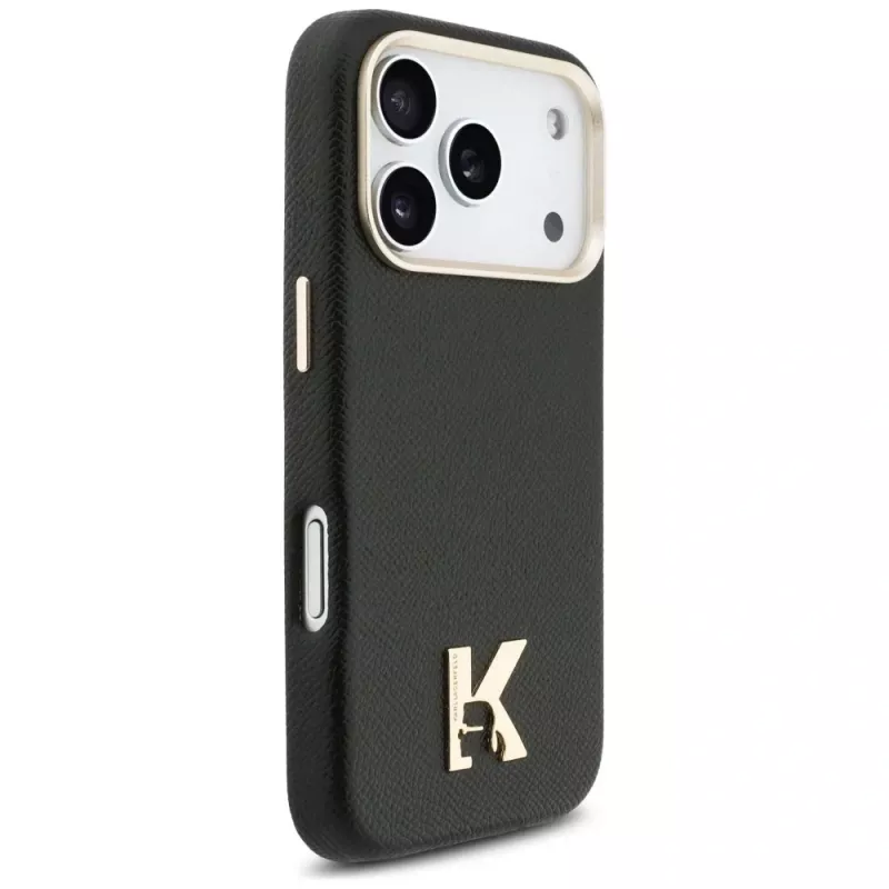 Karl Lagerfeld Karl Head Logo -MagSafe-kuori Apple iPhonelle 17 Pro, musta