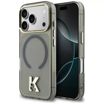KARL LAGERFELD IML K Head Logo -MagSafe-kuori iPhonelle 17 Pro, musta