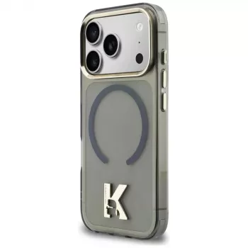 KARL LAGERFELD IML K Head Logo -MagSafe-kuori iPhonelle 17 Pro, musta