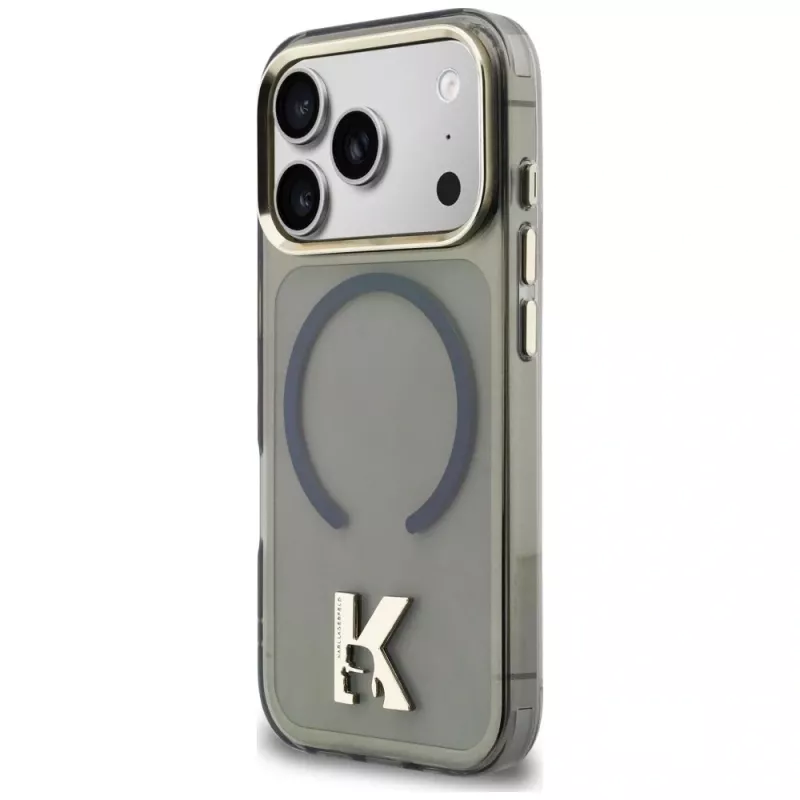 KARL LAGERFELD IML K Head Logo -MagSafe-kuori Apple iPhonelle 17 Pro Max, musta