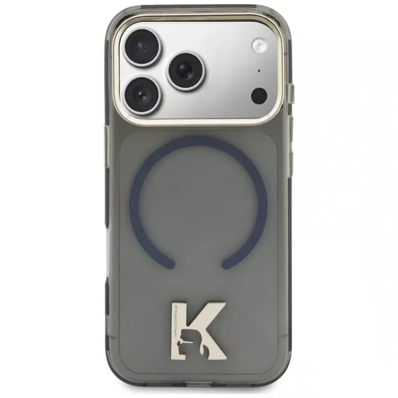 KARL LAGERFELD IML K Head Logo -MagSafe-kuori Apple iPhonelle 17 Pro Max, musta