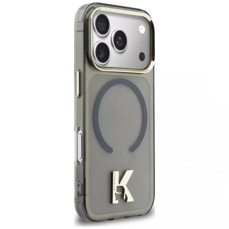 KARL LAGERFELD IML K Head Logo -MagSafe-kuori Apple iPhonelle 17 Pro Max, musta