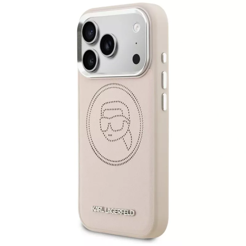 KARL LAGERFELD K Head Point Logo -MagSafe-kuori iPhonelle 17 Pro Max, pinkki
