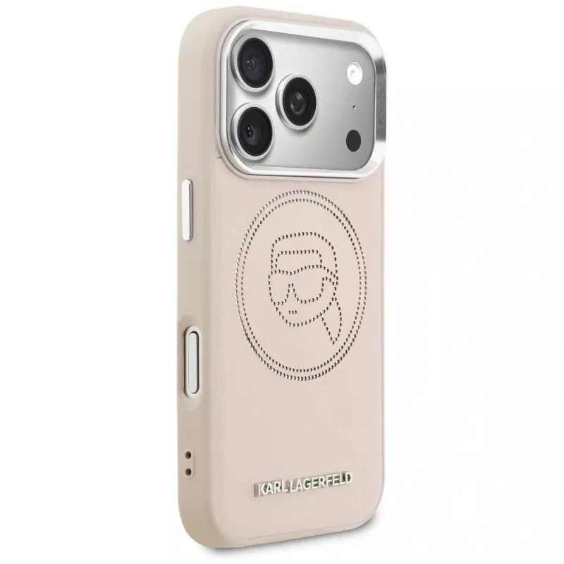 KARL LAGERFELD K Head Point Logo -MagSafe-kuori iPhonelle 17 Pro Max, pinkki