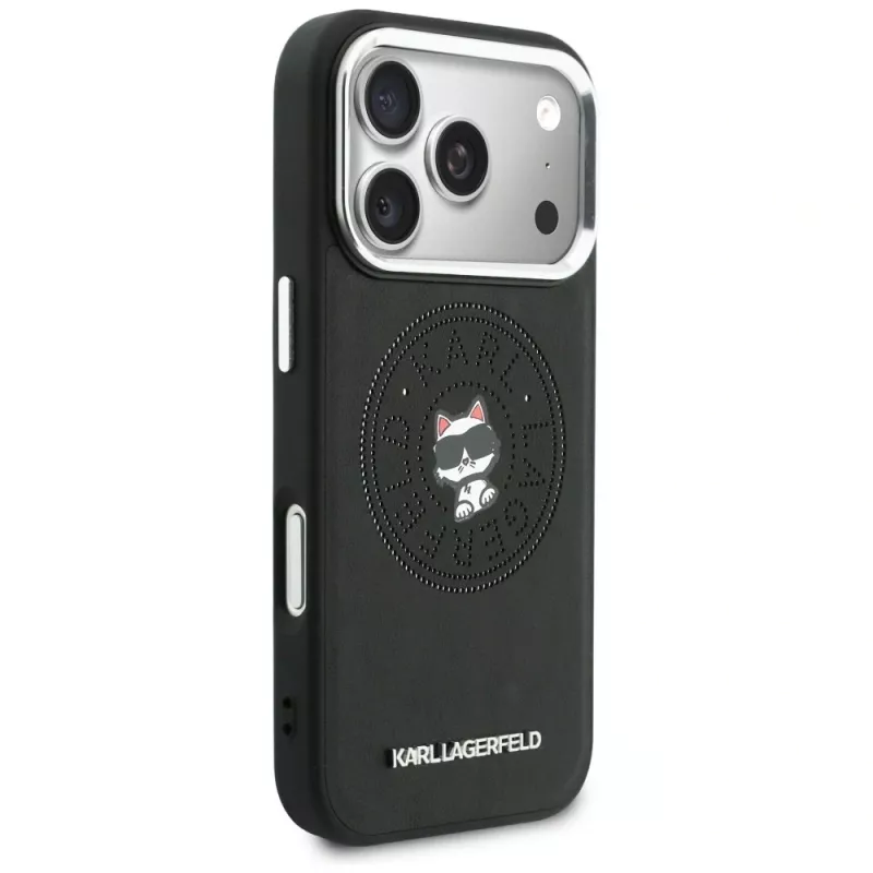 KARL LAGERFELD Point & Choupette Sketch MagSafe Case iPhone 17 Pro Maxille, musta