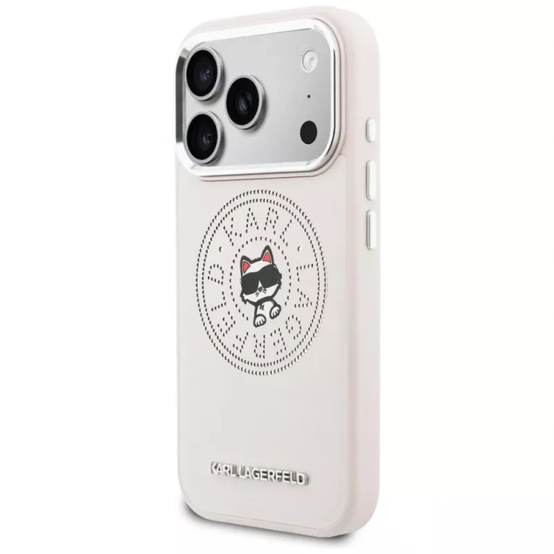 Karl Lagerfeld Point & Choupette Sketch MagSafe Case iPhone 17 Pro Maxille, pinkki