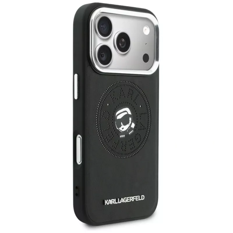 KARL LAGERFELD Point & Karl Sketch MagSafe -kotelo iPhone 17 Prolle, musta
