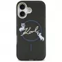 Karl Lagerfeld IML Choupettes KarlScript Logo MagSafe Case iPhone Airille, musta