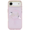 KARL LAGERFELD IML Choupettes KarlScript Logo MagSafe Case iPhone Airille, pinkki
