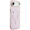 KARL LAGERFELD IML Choupettes KarlScript Logo MagSafe Case iPhone Airille, pinkki