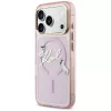 Karl Lagerfeld IML Choupettes KarlScript Logo MagSafe -kotelo Apple iPhone 17 Prolle, pinkki