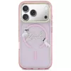 Karl Lagerfeld IML Choupettes KarlScript Logo MagSafe -kotelo Apple iPhone 17 Prolle, pinkki