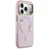 Karl Lagerfeld IML Choupettes KarlScript Logo MagSafe -kotelo Apple iPhone 17 Prolle, pinkki