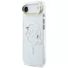 Karl Lagerfeld IML Choupettes KarlScript Logo MagSafe Case iPhone Airille, läpinäkyvä