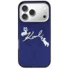Karl Lagerfeld IML Choupettes KarlScript Logo MagSafe -kotelo iPhone 17 Prolle, sininen