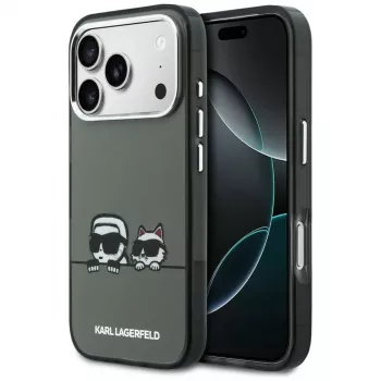 KARL LAGERFELD IML Karl & Choupette Peekaboo Logo MagSafe Case iPhone 17 Pro Maxille, musta