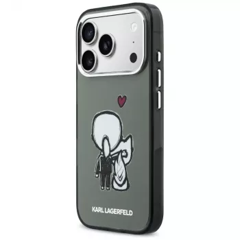 KARL LAGERFELD Karl & Choupette Back MagSafe Case iPhone 17 Pro Maxille, musta
