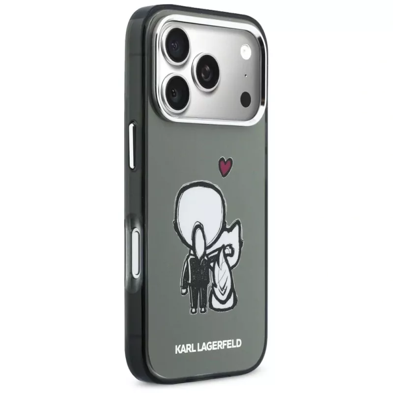 KARL LAGERFELD Karl & Choupette Back MagSafe Case iPhone 17 Pro Maxille, musta