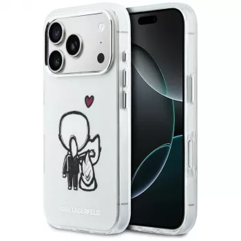 Karl Lagerfeld Karl & Choupette Back MagSafe Case iPhone 17 Pro Maxille, läpinäkyvä