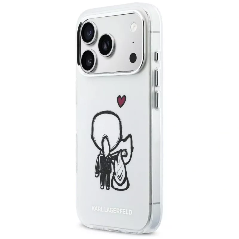 Karl Lagerfeld Karl & Choupette Back MagSafe Case iPhone 17 Pro Maxille, läpinäkyvä