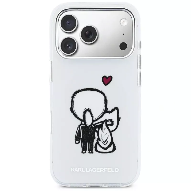 Karl Lagerfeld Karl & Choupette Back MagSafe Case iPhone 17 Pro Maxille, läpinäkyvä