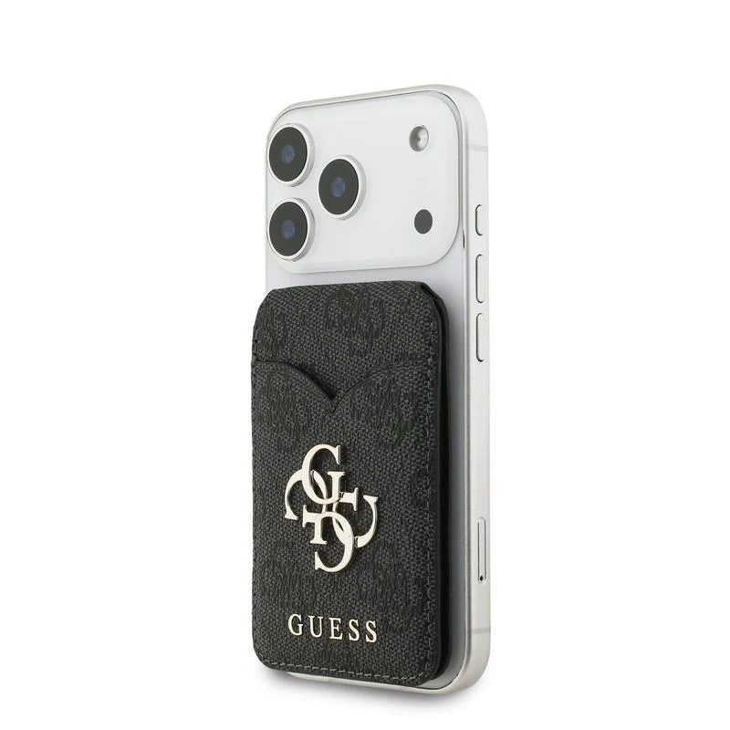 Guess 4G Stand & Mirror MagSafe -lompakko peilillä, musta
