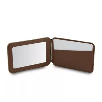 Guess 4G Stand & Mirror MagSafe -lompakko peilillä, ruskea