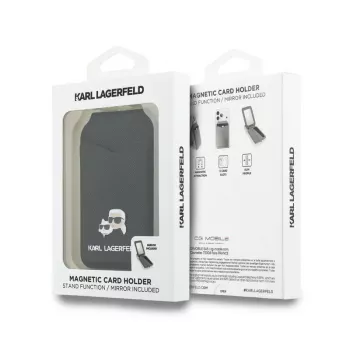 Karl Lagerfeld Stand Mirror MagSafe -lompakko, musta