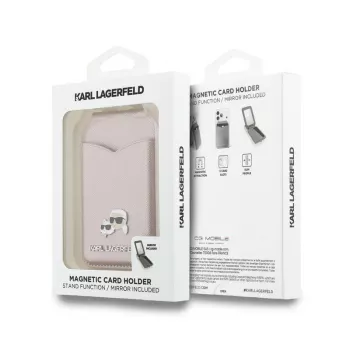 Karl Lagerfeld Stand Mirror MagSafe -lompakko, pinkki
