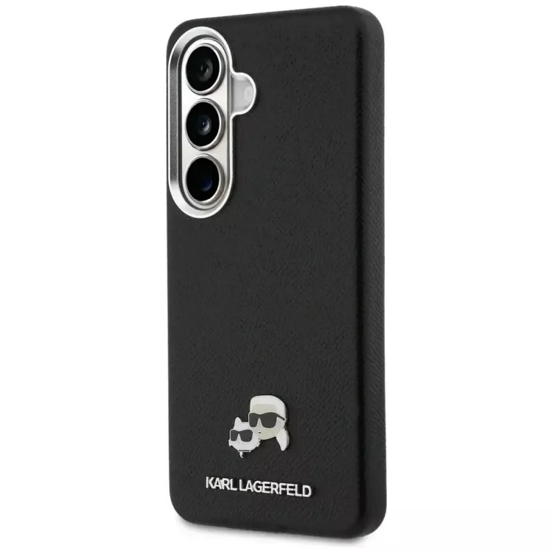 Karl Lagerfeld Saffiano KC Metal Logo MagSafe Case Samsung Galaxy S26:lle, musta