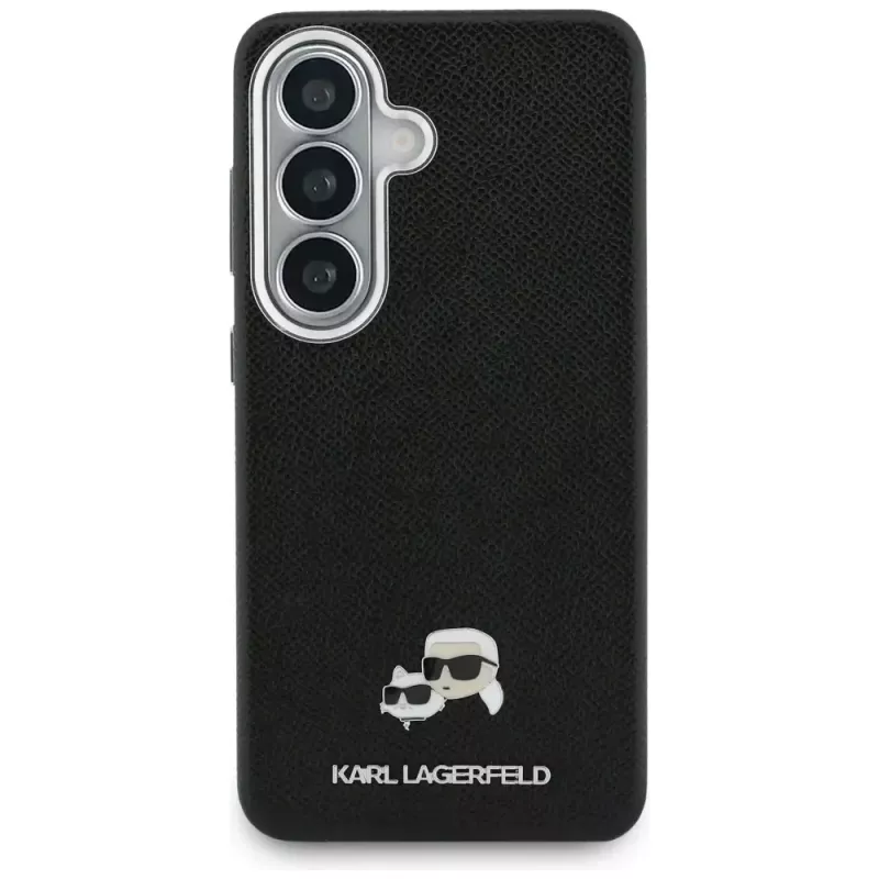 Karl Lagerfeld Saffiano KC Metal Logo MagSafe Case Samsung Galaxy S26:lle, musta