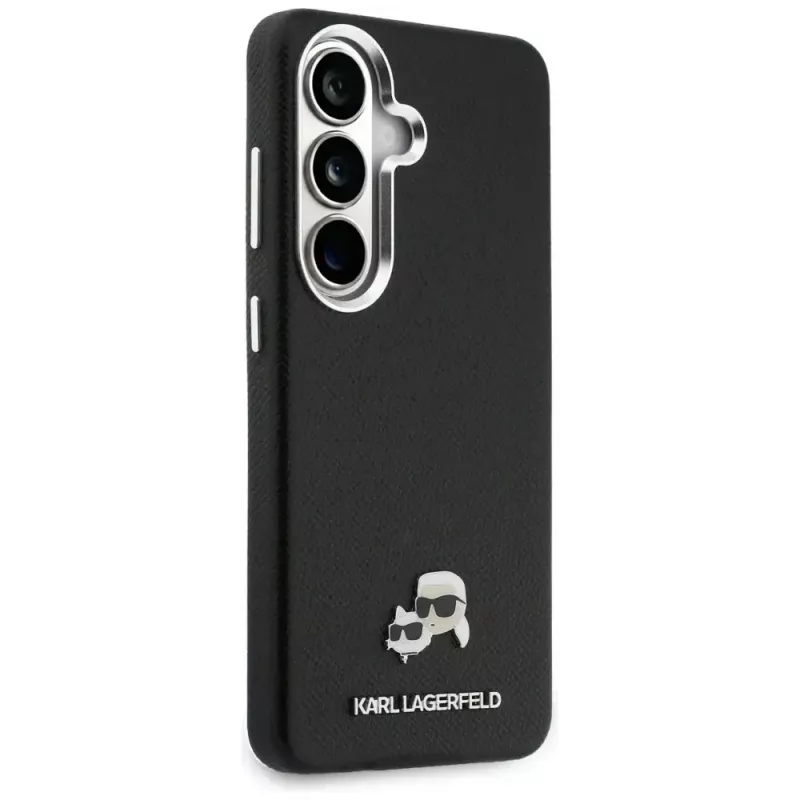 Karl Lagerfeld Saffiano KC Metal Logo MagSafe Case Samsung Galaxy S26:lle, musta