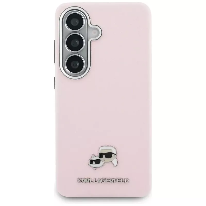 Karl Lagerfeld Saffiano KC Metal Logo MagSafe Case Samsung Galaxy S26+:lle, pinkki
