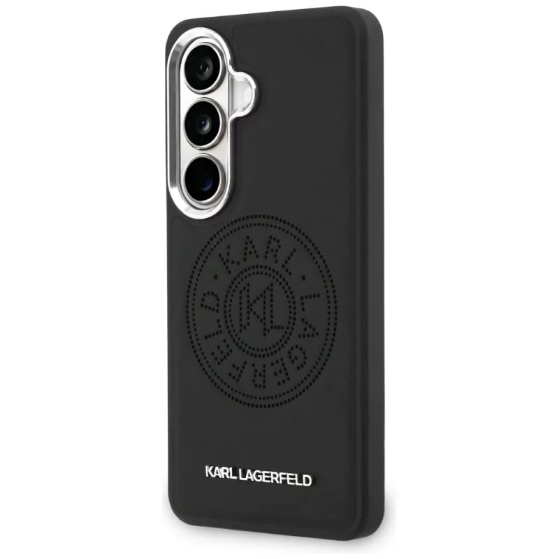KARL LAGERFELD Perforated KLMagSafe -suojakotelo Samsung Galaxy S26+:lle, musta