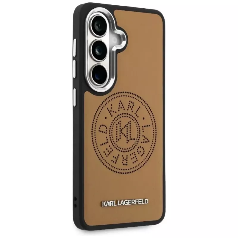 KARL LAGERFELD Perforated KLMagSafe -suojakotelo Samsung Galaxy S26+:lle, ruskea