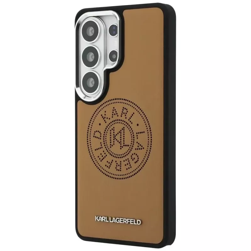 KARL LAGERFELD Perforated KLMagSafe -suojakotelo Samsung Galaxy S26 Ultralle - ruskea