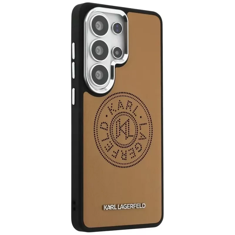 KARL LAGERFELD Perforated KLMagSafe -suojakotelo Samsung Galaxy S26 Ultralle - ruskea
