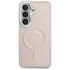 KARL LAGERFELD Embossed Ring MagSafe -suojakotelo Samsung Galaxy S26+:lle, pinkki