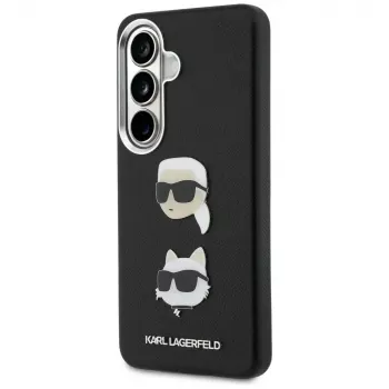 Karl Lagerfeld Saffiano Double Heads Metal -suojakotelo Samsung Galaxy S26+:lle, musta